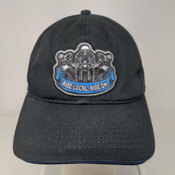 Ride Local Ride On Slideback Hat Black One Size Embroidered Allstate - Picture 2 of 8